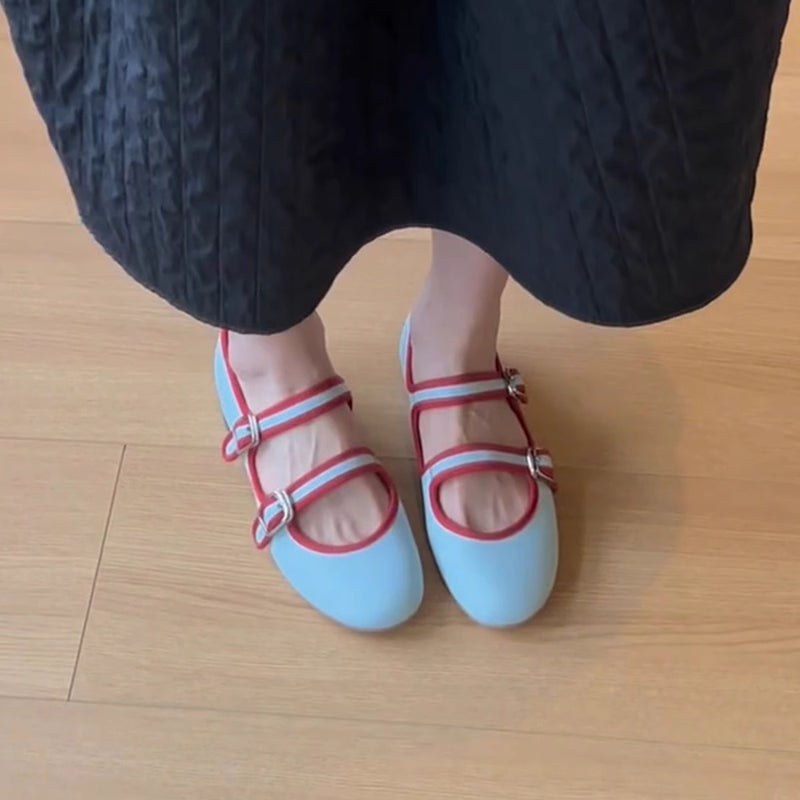 Women's Sheepskin Mary Jane Flat Shoes - Image 1