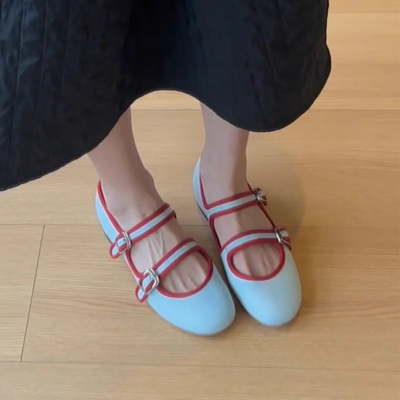 Women's Sheepskin Mary Jane Flat Shoes - Image 4