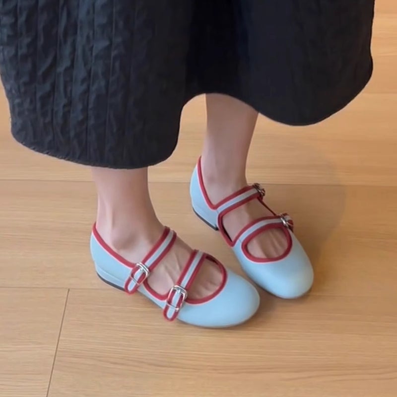 Women's Sheepskin Mary Jane Flat Shoes - Image 2