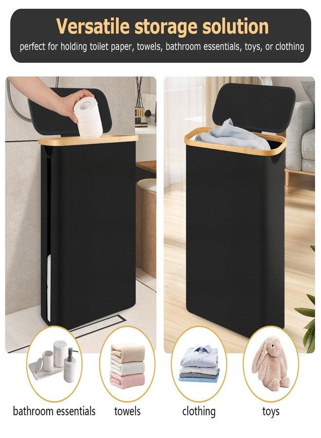 Dotpilgo Extra Large Toilet Paper Storage Basket with Lid Slim Toilet Paper Basket Holder Bin Container Organizer for Bathroom Hold up to 20 Regular Rolls or 15 Mega Rolls - Image 5