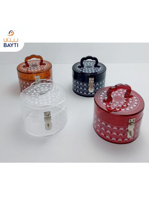 Cherry Round Box with Handle Mix Color Large