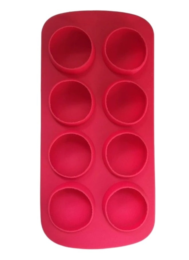 Generic 8-Cavity Easy Release Reusable Silicone Molds Makers Round Ice Cube Trays  - Image 5