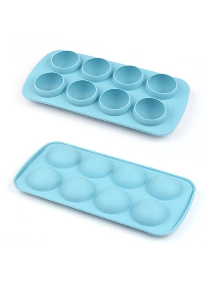 Generic 8-Cavity Easy Release Reusable Silicone Molds Makers Round Ice Cube Trays  - Image 4