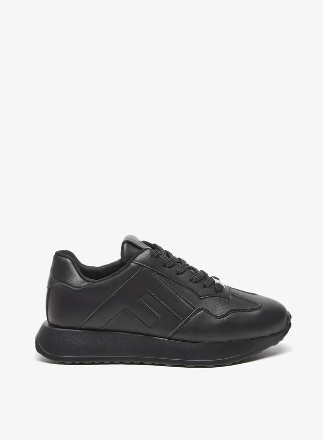 Flora Bella By Shoexpress Monotone Low Ankle Sneakers with Lace-Up Closure