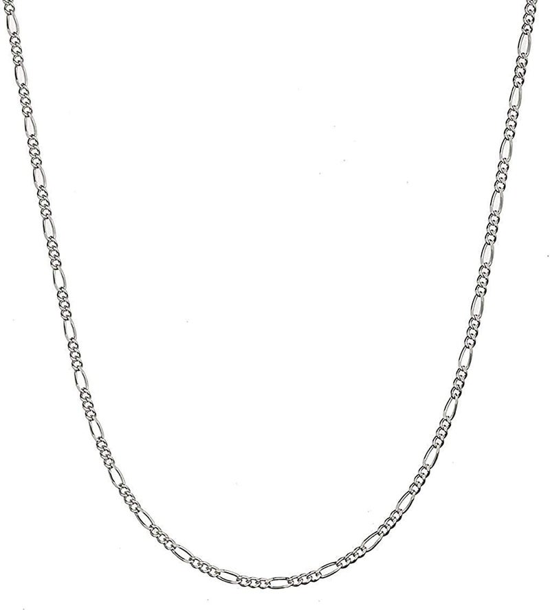 Savlano 925 Sterling Silver 2mm Italian Solid Figaro Link Chain Necklace Comes With a Gift Box for Men & Women - Made in Italy - Image 1