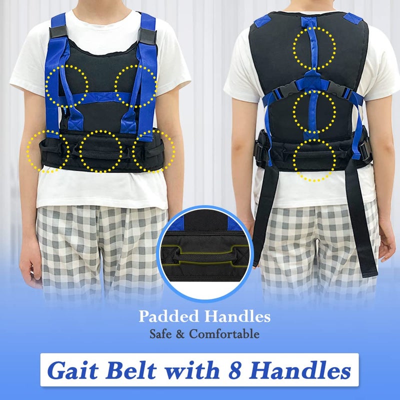 KAVIL Gait Belt for Seniors Transfer Belt Gait Belt with Handles Lift Standing Aids & Supports Physical Therapy Belt Walking Patient Parkinson, Pediatric Elderly Aids for Living - Image 3