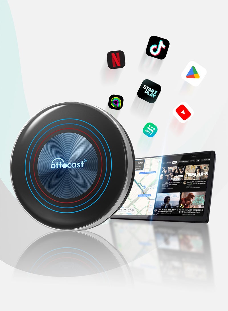 OTTOCAST I3 BMW AI Box Google Play YouTube Netflix Tiktok Disney, with SIM & SD Card Slot, for Car with OEM Wireless CarPlay - Image 1