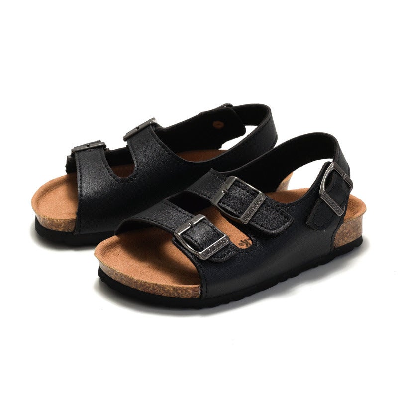 2025 Ruizu Spring and Summer Children's Cork Sandals Boys Parent-child Sandals and Slippers Girls Breathable Beach Shoes Casual - Image 3