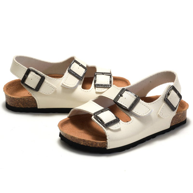 2025 Ruizu Spring and Summer Children's Cork Sandals Boys Parent-child Sandals and Slippers Girls Breathable Beach Shoes Casual - Image 5