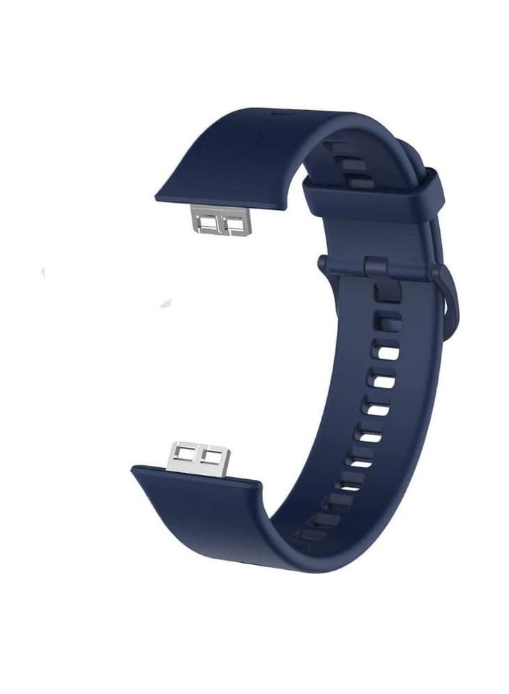 Huawei Fit Watch Band Strap Silicone Replacement Wristband With Cover Blue - Image 2