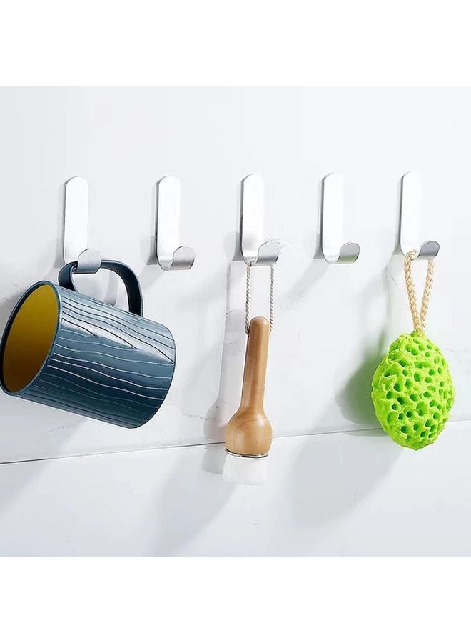 6Pcs Black Heavy Duty Hooks No Drill Adhesive Mount Space Saving Home Organizer - Image 5