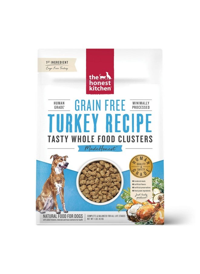 the honest kitchen - Whole Food Clusters Grain Free Turkey Dry Dog Food, 1 Lb Trial Pouch - Image 1