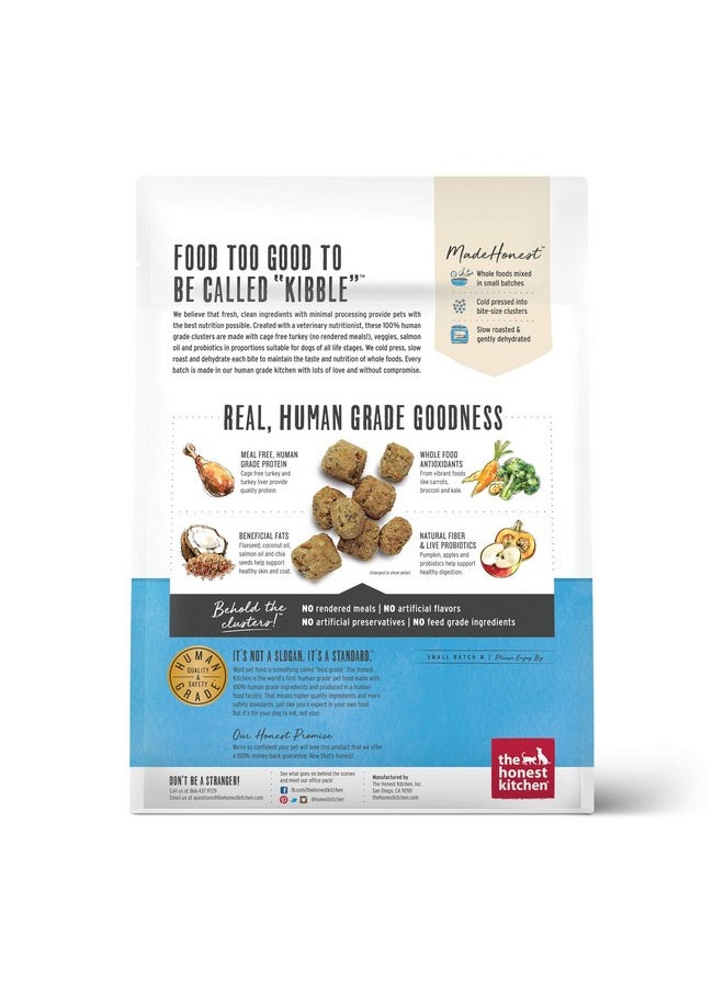 the honest kitchen - Whole Food Clusters Grain Free Turkey Dry Dog Food, 1 Lb Trial Pouch - Image 1