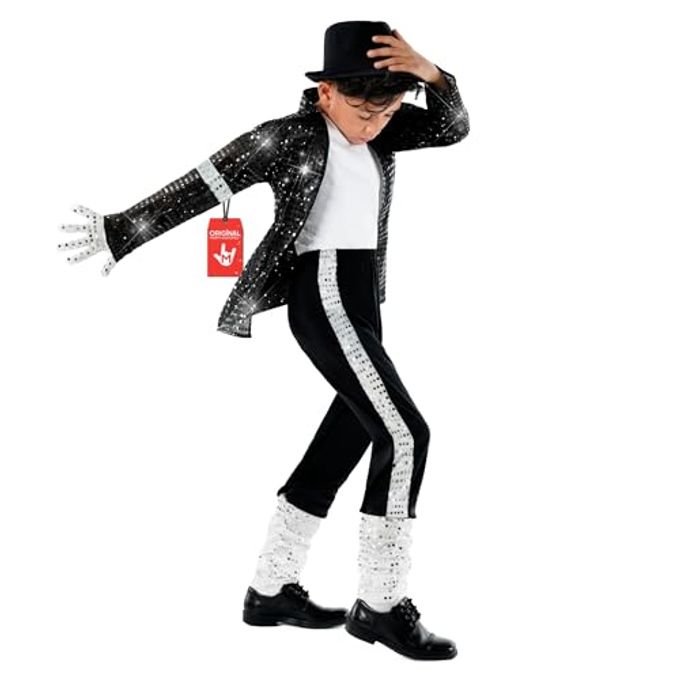 MORPH Popstar Costume for Kids, 80s Disco Outfits for Boys, Retro Costume Boys, 80s Party Wear, Halloween Costumes for Kids, Small - Image 2