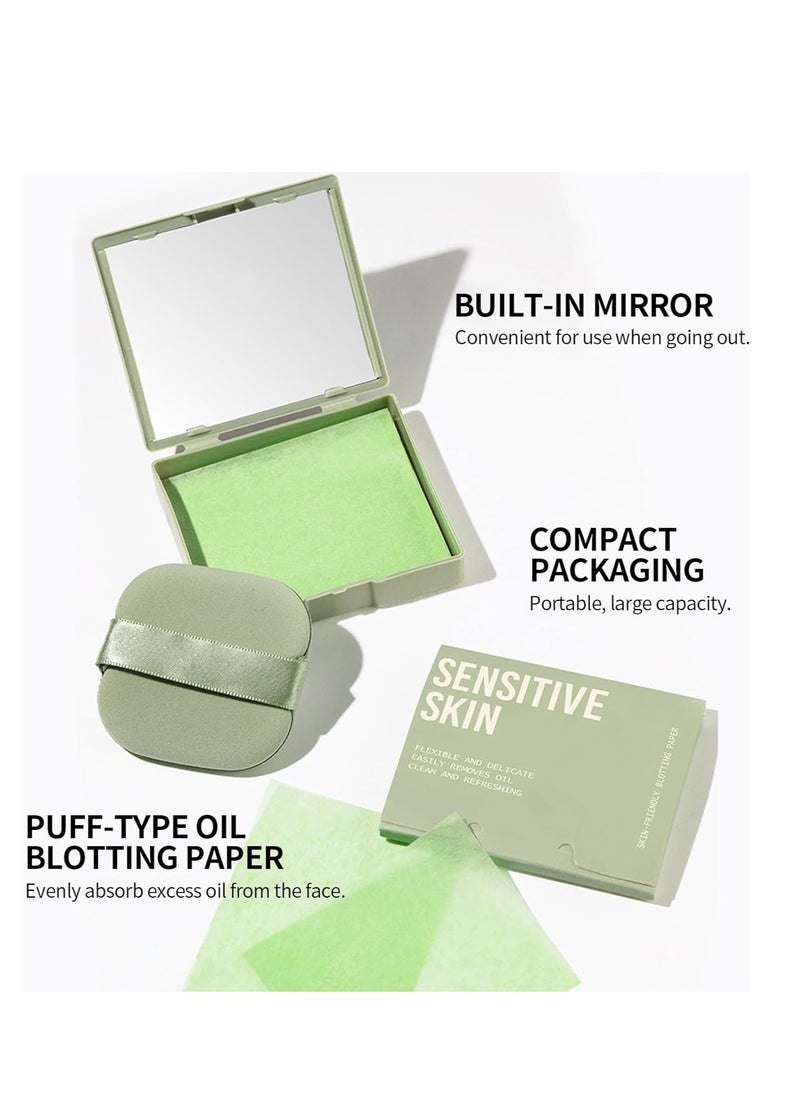 Erinde Oil Blotting Sheets for Face with Mirror and Puff, 300 Sheets Oil Blotting Paper for Oily Skin, Face Oil Absorbing Sheets, Natural Oil Control Film, Absorb Excess Oil, Makeup Friendly - pzsku/Z2A3B1DAD7A8D4A648C20Z/45/_/1736249872/647c6ac1-ad50-458b-af5b-c4dfa9be8afb