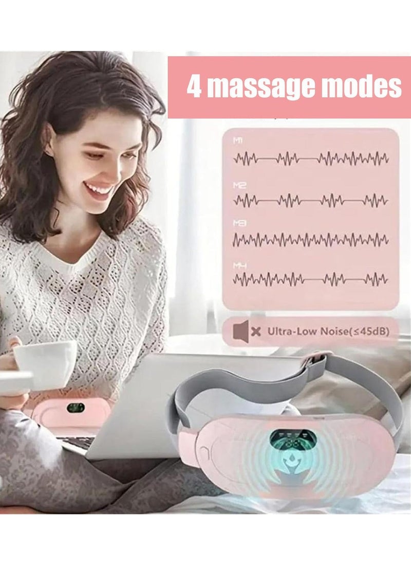 Eworld Portable Cordless Heating Pad for Period Cramps Relief, Rechargeable Electric Heat Belt with 3 Adjustable Heat Levels and 4 Vibration Modes, Perfect Gift for Women and Girls, Pink  - Image 3