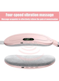 Eworld Portable Cordless Heating Pad for Period Cramps Relief, Rechargeable Electric Heat Belt with 3 Adjustable Heat Levels and 4 Vibration Modes, Perfect Gift for Women and Girls, Pink  - Image 4