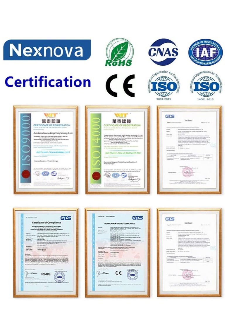NexNova - GT53XL 135ml GT52 70ml for HP Printer DeskJet Smart GT Tank (All-Pack of 4) - Image 1