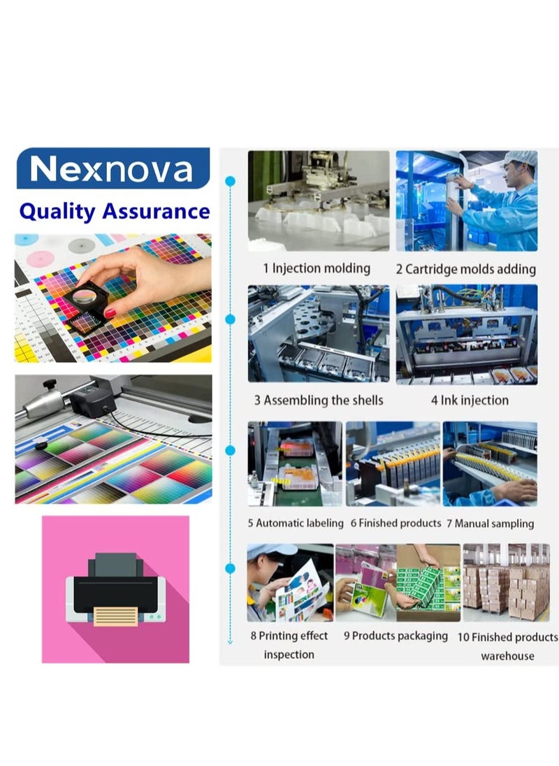 NexNova - GT53XL 135ml GT52 70ml for HP Printer DeskJet Smart GT Tank (All-Pack of 4) - Image 1