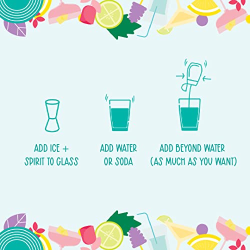 BEYOND WATER Cocktail Mixer Pack 4 Makes 20 Servings Each (Mojito, Lavender Honey, Rose Lemonade, Cucumber Mint) | Zero Calorie Sugar-Free Mixer for Cocktails, Mocktails Drinks Beverages - Image 5