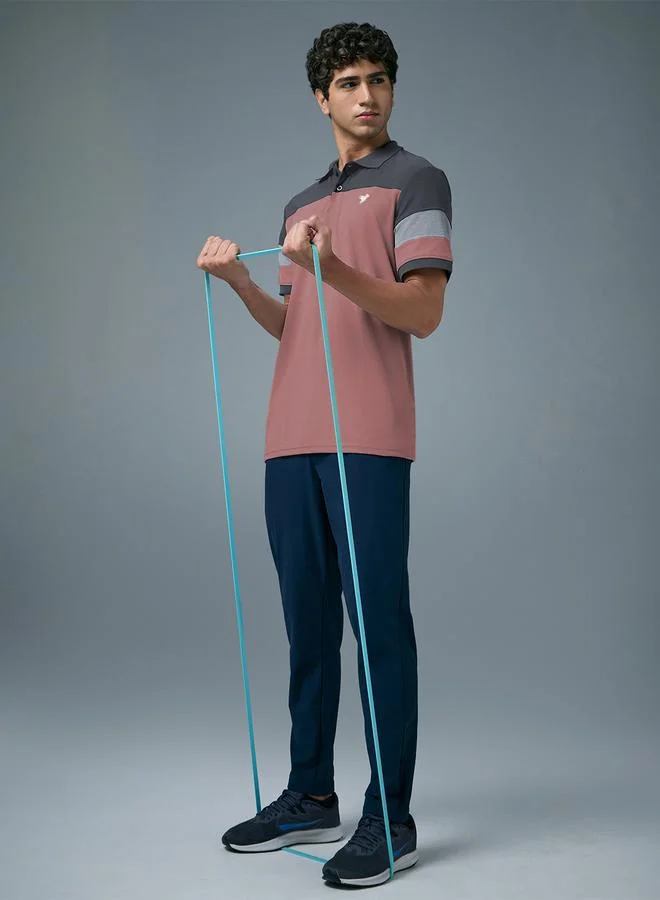 Technosport  Men Slim Fit Color Block Pique Polo for Men | Best Price UAE