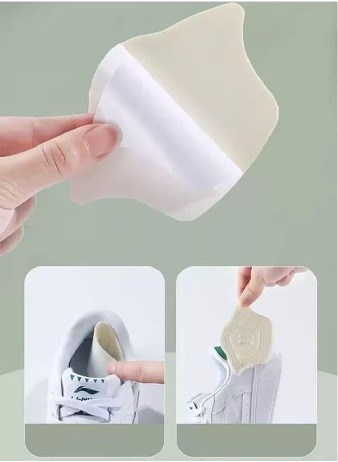 Generic Back of Heel Cushion Inserts, Insole Patch Sport Shoes Heel Sticker, Adhesive Heel Guards Liners for Sneaker, Improve Shoe Fit (Beige)  - Image 5