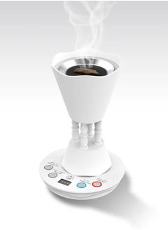 Chala Incense Burner, Three Different Programs, Ceramic Heating Base, Cool Handle, White, Electric 350W