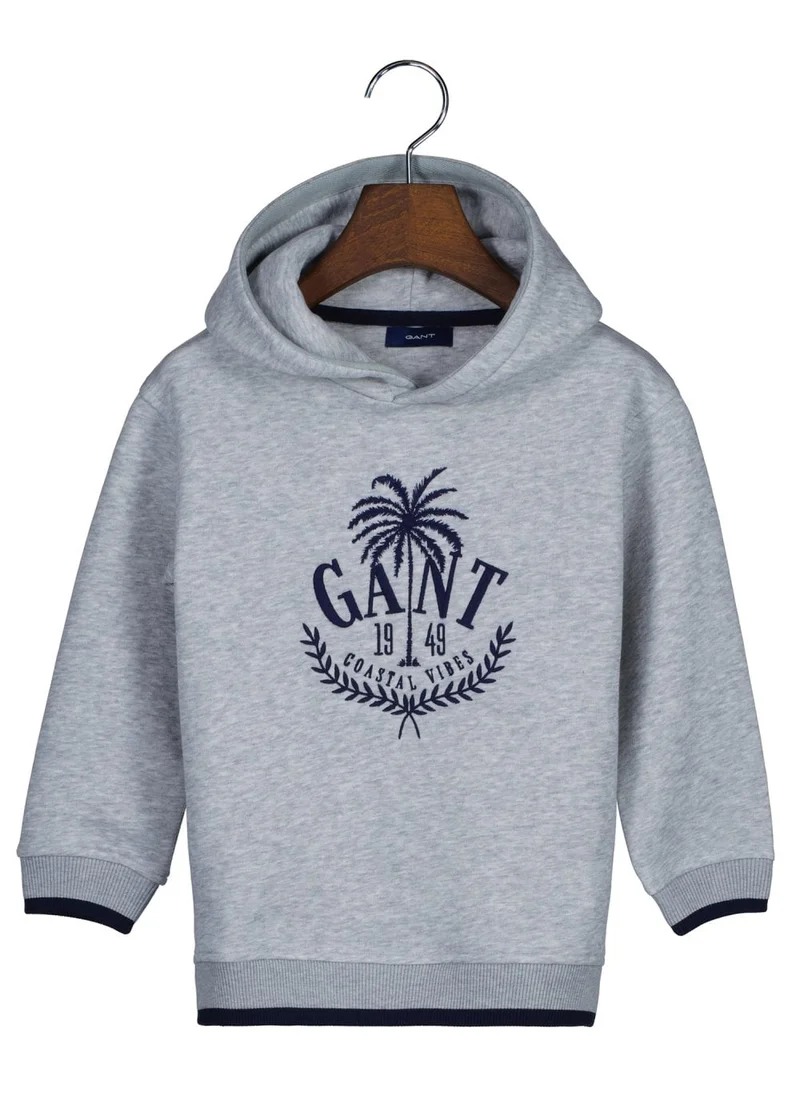 غانت Boys Gant Embroidered Palm Hoodie