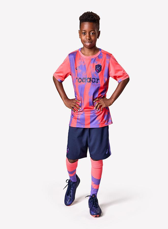 DECATHLON Kids' Short-Sleeved Football Shirt Viralto Roarrr Mandrill Stripey - Image 2