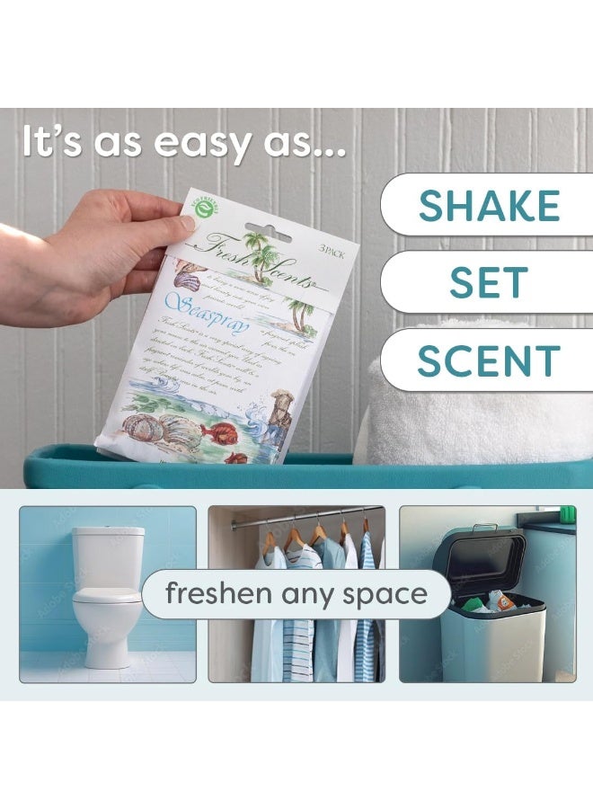 Willowbrook  Fresh Scents Scented Sachet Packet  Seaspray  Air Freshener Bags for Drawers Closets Cars  6 Pack  Long Lasting Home Fragrance - Image 3