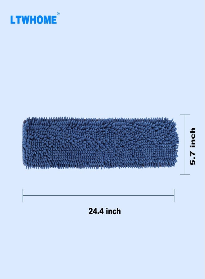 LTWHOME 24 Inch Microfiber Chenille Coral Washable Flat Mop Pad Refills(Pack of 6) - Image 5