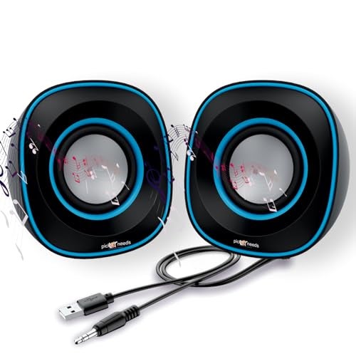 Pick Ur Needs Computer Speaker Multimedia Sound Bass Subwoofer Speaker System for PC Laptop (Silver) (Silver) - Image 1