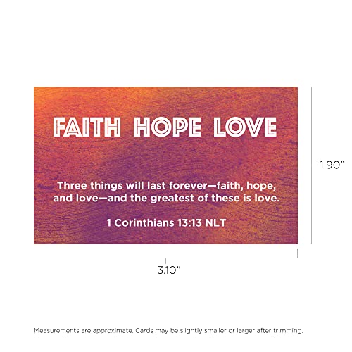 Logos Trading Post Faith Hope Love, 1 Corinthians 13:13, Bulk Pack of 25 Affirmation Scripture Cards for Kids, Pass it On Christian Bible Verse Cards for Sunday School, Childrens Church, & Youth Group Ministry - Image 5