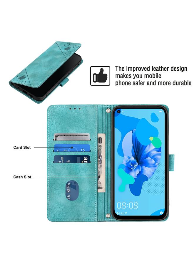 اس-توب جراب لهاتف Huawei P20 lite 2019 / nova 5i، جراب هاتف من الجلد المنقوش بملمس الجلد - Image 5