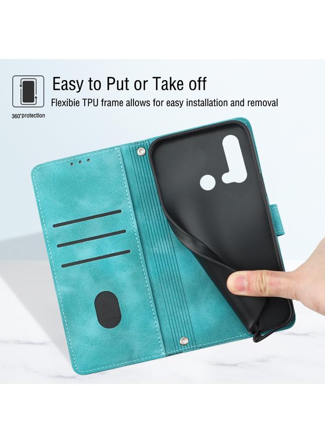 اس-توب جراب لهاتف Huawei P20 lite 2019 / nova 5i، جراب هاتف من الجلد المنقوش بملمس الجلد - Image 3