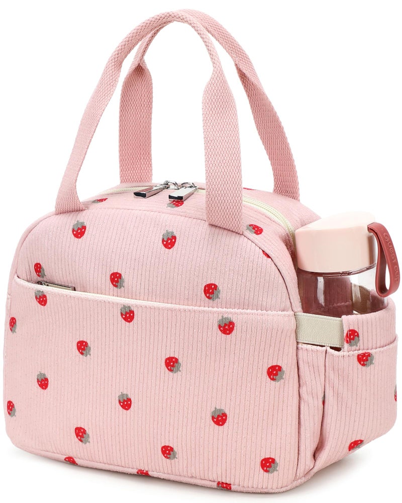 Hidds Lunch Box Lunch Bag Insulated Lunchbox Cute Reusable Lunch Tote bags for School Work Picnic for Kids Girls Women Beige Heart - Image 2