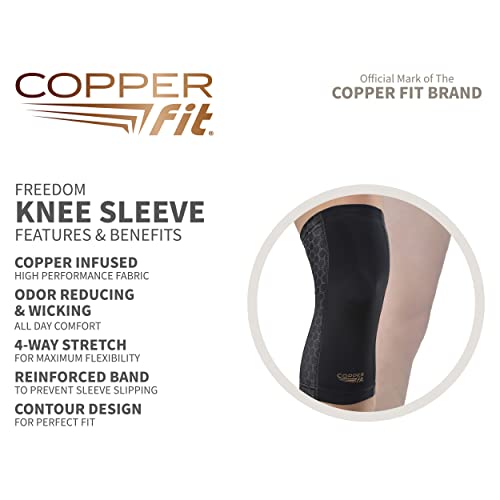 Copper Fit Freedom Unisex Knee Compression Sleeve, Large - Image 2