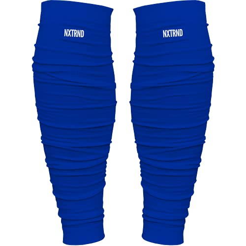 NXT NXTRND Nxtrnd Football Leg Sleeves, Calf Sleeves for Men & Boys, Sold as a Pair (Royal Blue) - Image 1