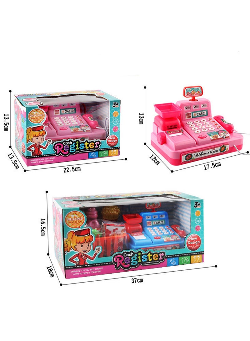 Pretend To Be A Supermarket Cash Register Toy With Lights And Music, Role Play Cash Register, Parent-Child Birthday Gift (Pink Regular Version) - Image 2