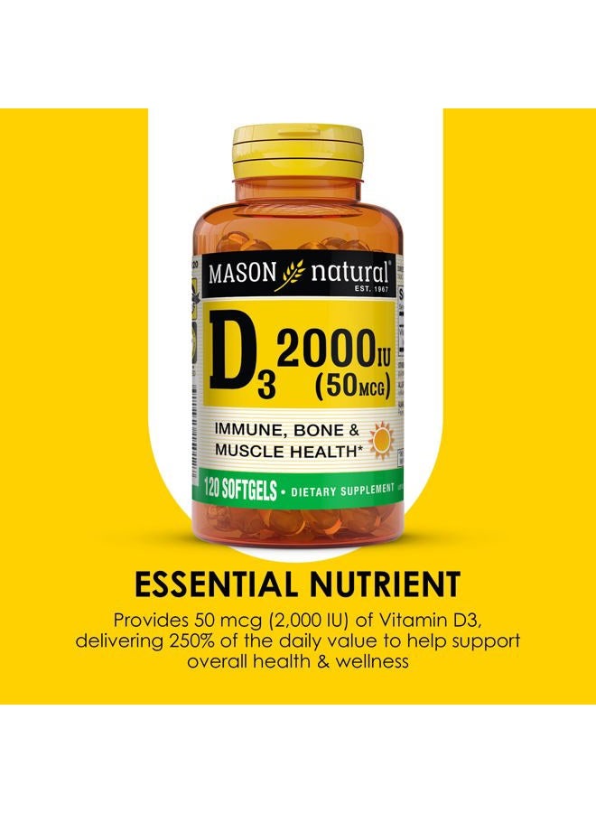 MASON Natural Vitamin D3, 2000 IU, Softgels, 120 ea - Image 4