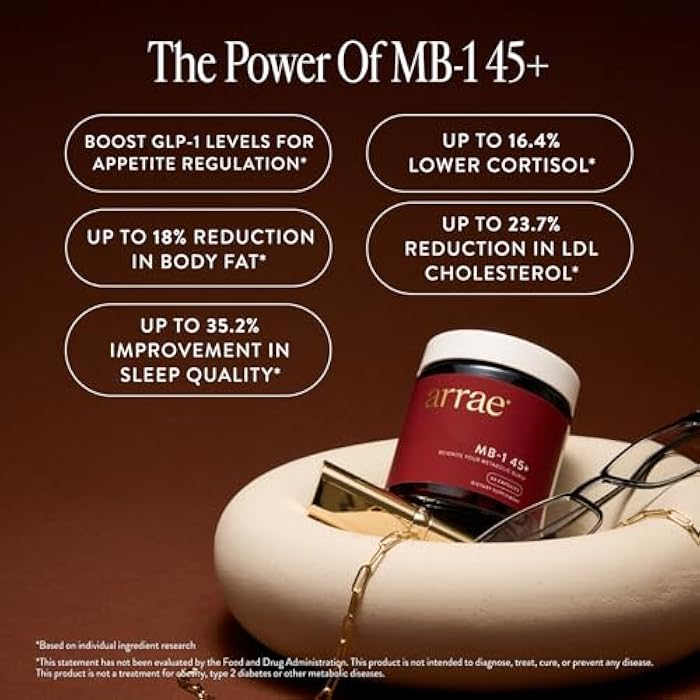 Arrae MB-1 45+, Natural Dietary Supplement, Control Appetite, Increase Energy, Support Healthy Metabolism, 60 Capsules - Image 5
