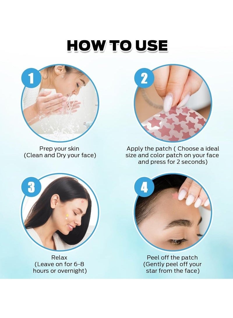 Jaysuing 200 Pcs Pimple Patches, Hydrocolloid Acne Patches for Face, Colorful Star Pimple Spot Sticker with Hyaluronic Acid, Tea Tree Oil & Centella Oil for Covering Zits and Blemishes - Image 5