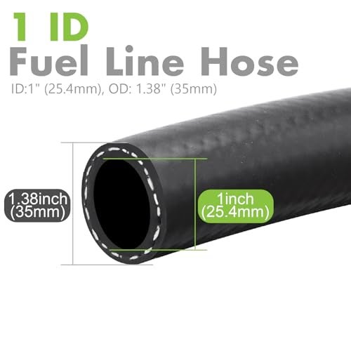 Jeemiter 1 Inch x 20 Feet Industrial Fuel Transfer Hose - with 1" NPT Fittings for Gasoline, Diesel, Kerosene, Biodiesel - High Flow for Agriculture, Fleet, Marine Fueling - Image 3
