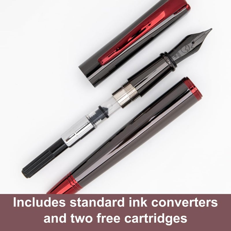 Monteverde Impressa FP Gun Metal w/Red Trim - M - Image 4