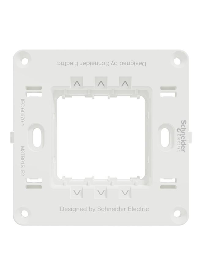 Schneider Electric Supporting Frame, Miluz E, 2 Gang, White 