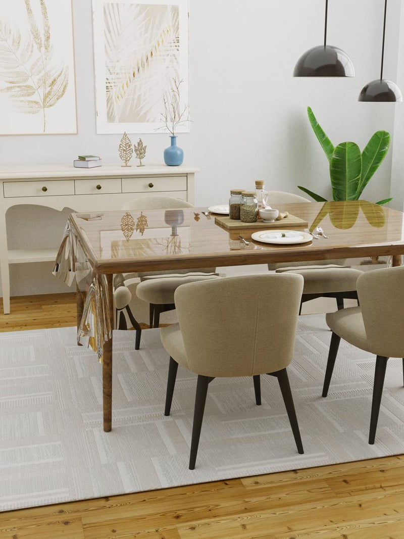 Clasiko Transparent Dining Table Protector Crystal Clear 4 Seater 54x78 Inches - Image 2