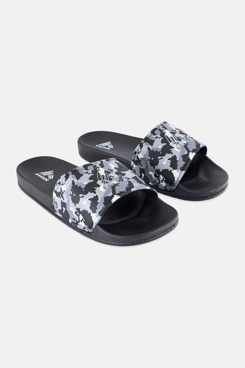 RBX Men Camouflage Slip On Slides, Multicolor  - Image 1