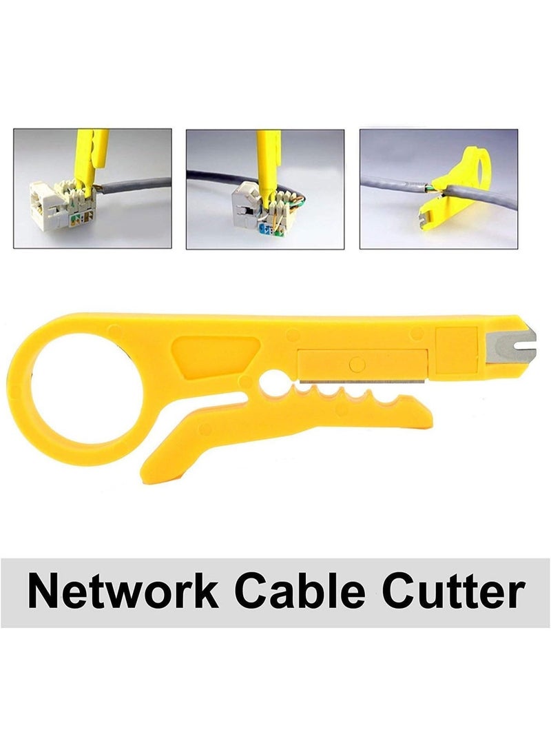3-in-1 Modular Crimping Tool | RJ45 & RJ11 LAN Cutter | Cat5/Cat5e/Cat6 Network Cable Crimper & Cutter - Image 2