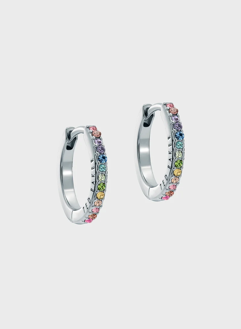 تيد بيكر Crystal Detail Hoop Earrings