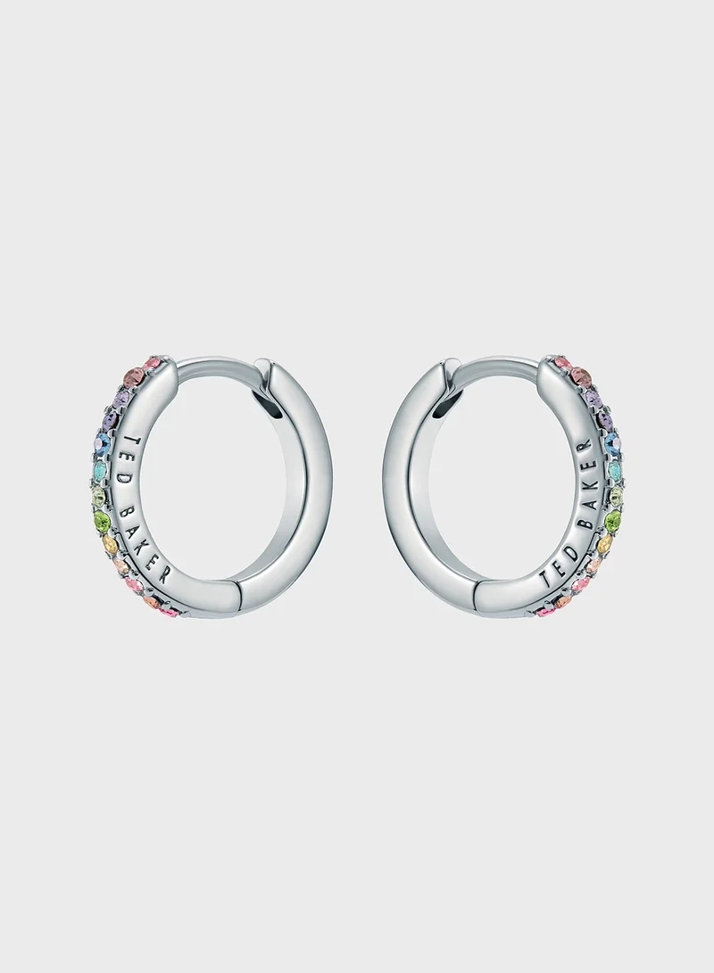 تيد بيكر Crystal Detail Hoop Earrings